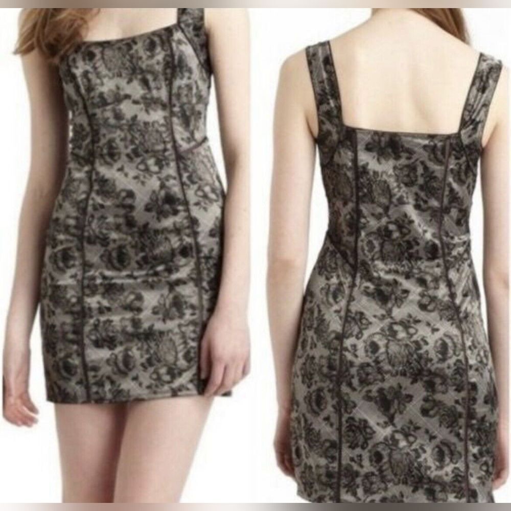Free People Intemately Black Gray Slip Mini Dress Size SP
